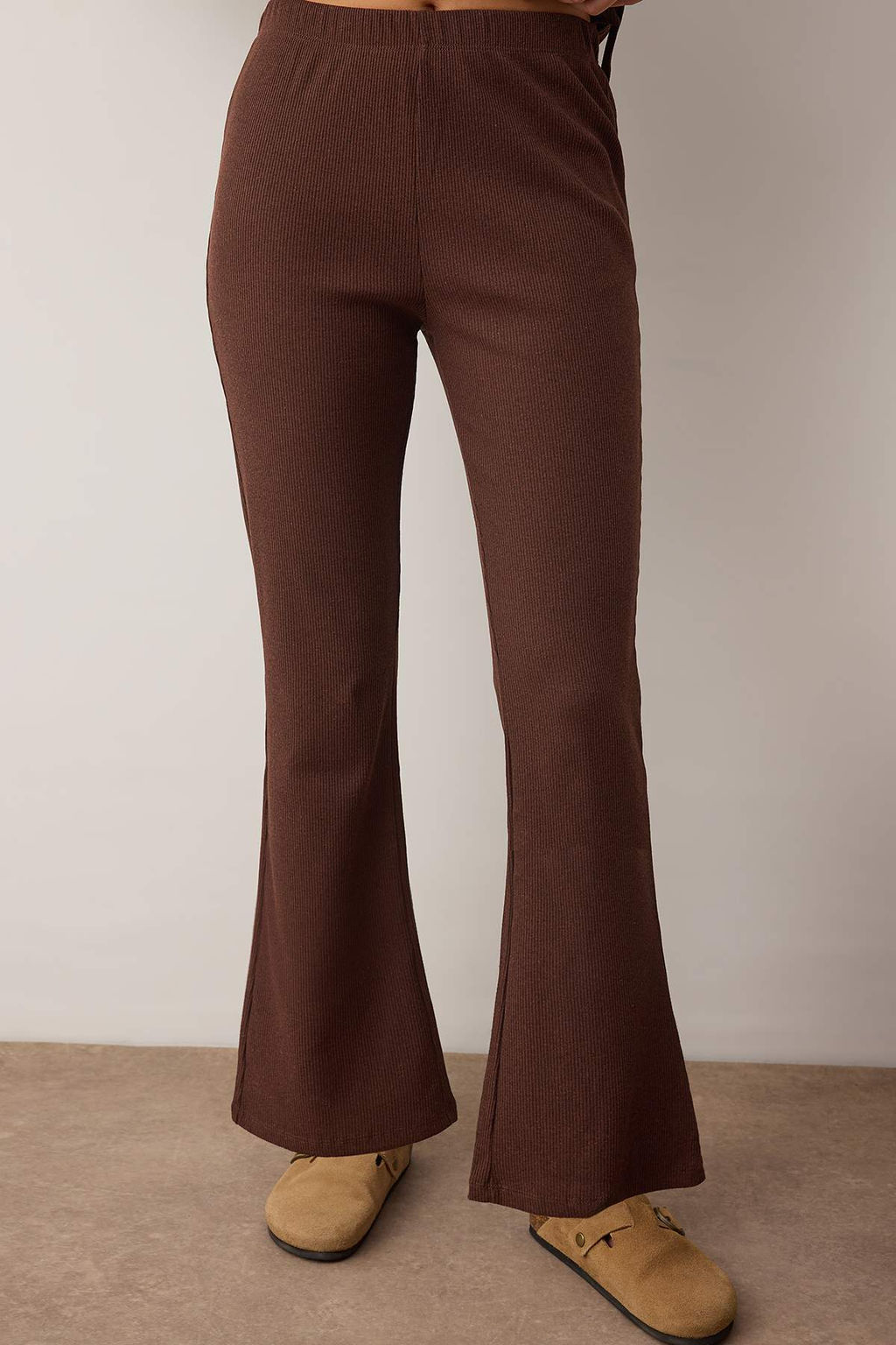 Gri Melanj Baglama Detayl? Kruvaze Yaka Fitilli Orme Pijama Tak?m? THMAW26PT00003 - Trendyolmilla фото 12