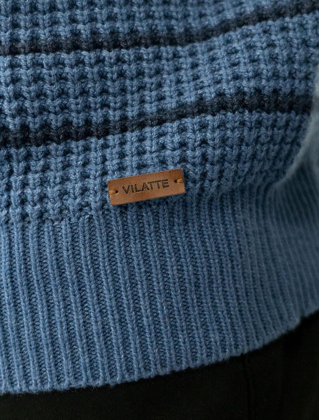 VILATTE / Свитер фактурной крупной вязки с металлической молнией  фото 2