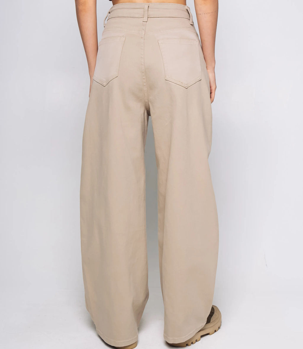 Джинсы #КТ15108, бежевый