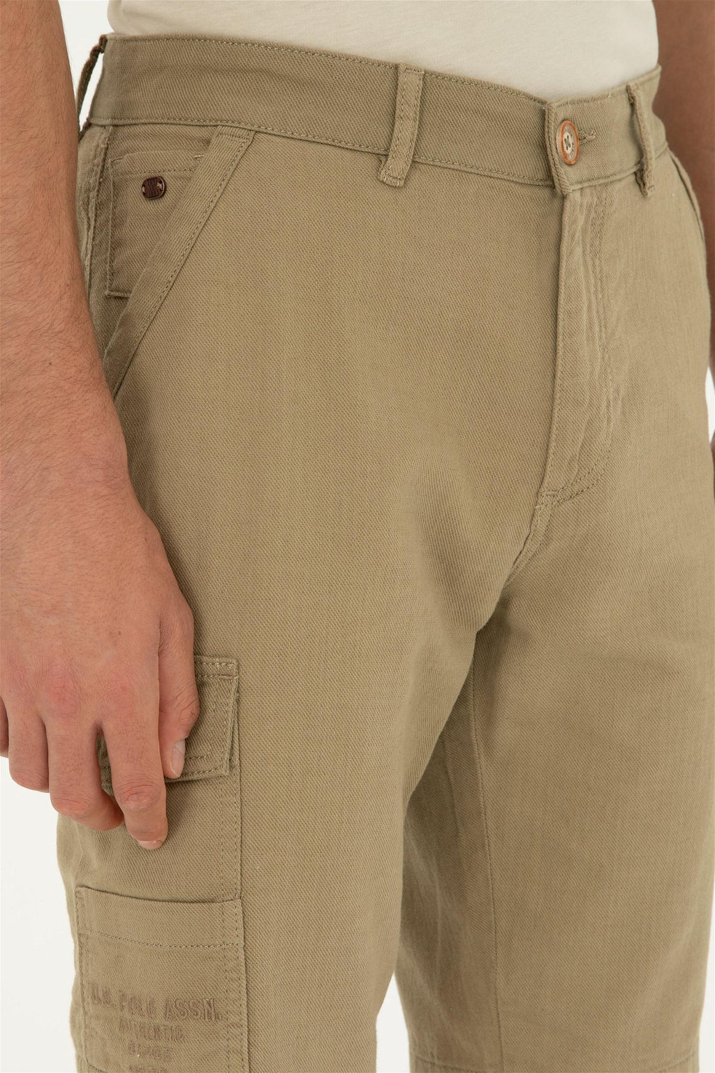 Мужские тканые шорты темно-хаки Неожиданная скидка в корзине - U.s. polo assn фото 5