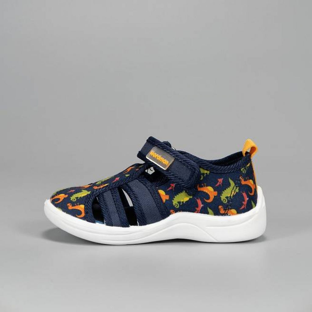 Nordman Stars туфли летние (сандалии) на двух липучках, цвет Голубой/Серый  фото 7