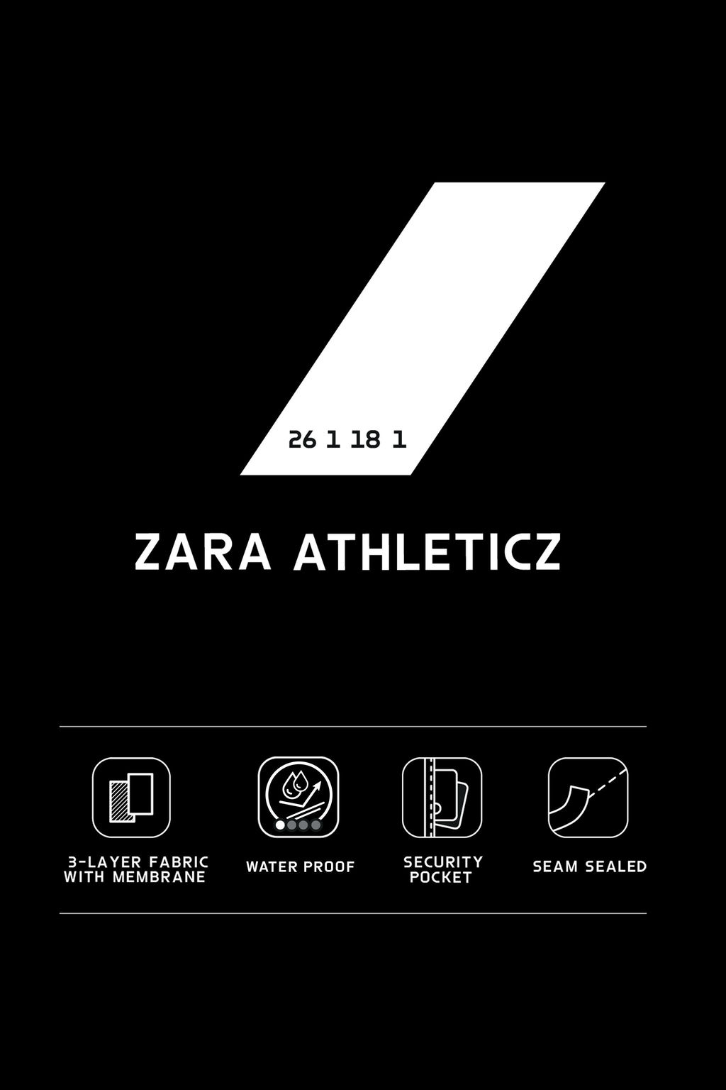 SHELL WATERPROOF TECHNICAL JACKET - Zara фото 8