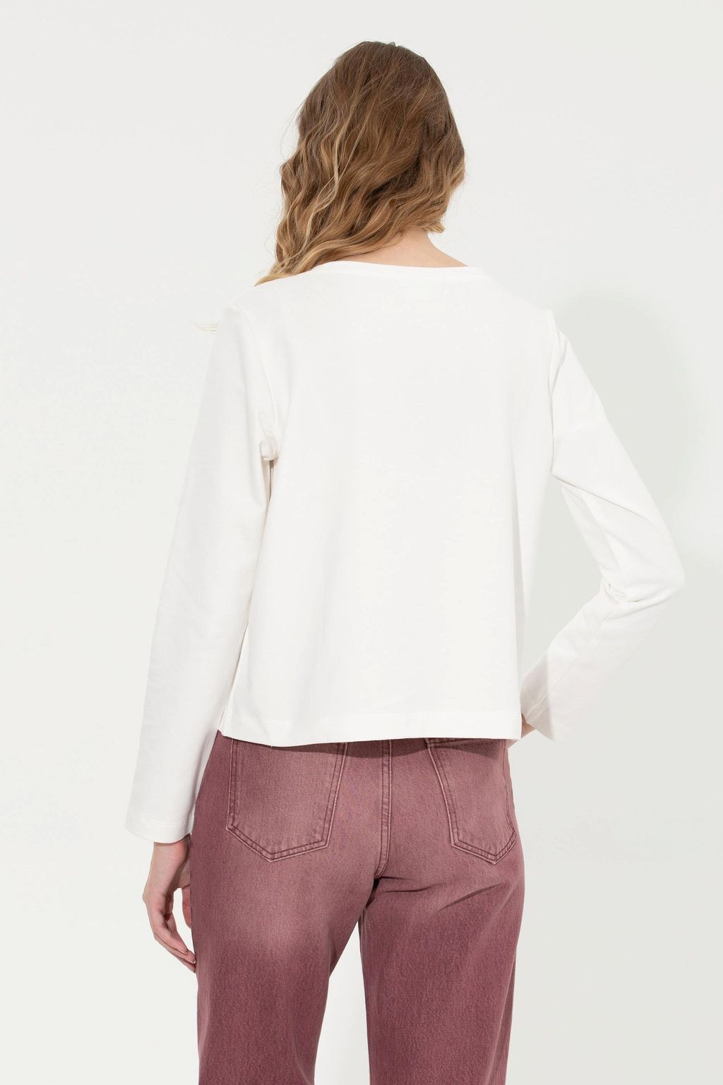 Женская толстовка цвета экрю с вырезом лодочкой - U.s. polo assn фото 5