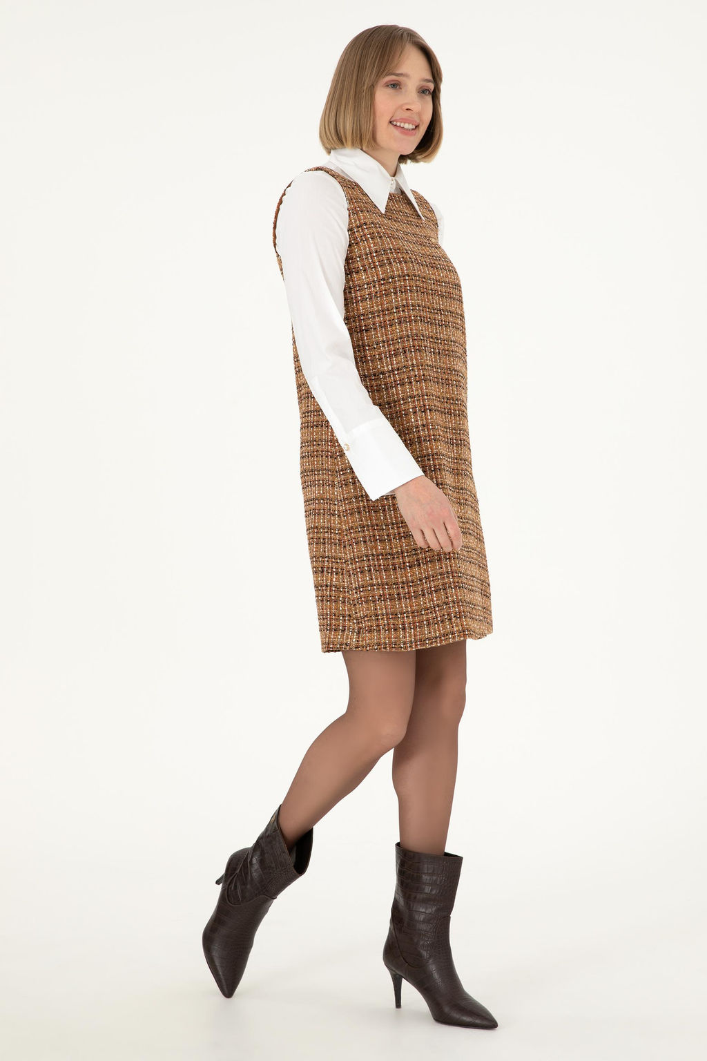 Женское тканое платье кокосового цвета Неожиданная скидка в корзине - U.s. polo assn фото 3