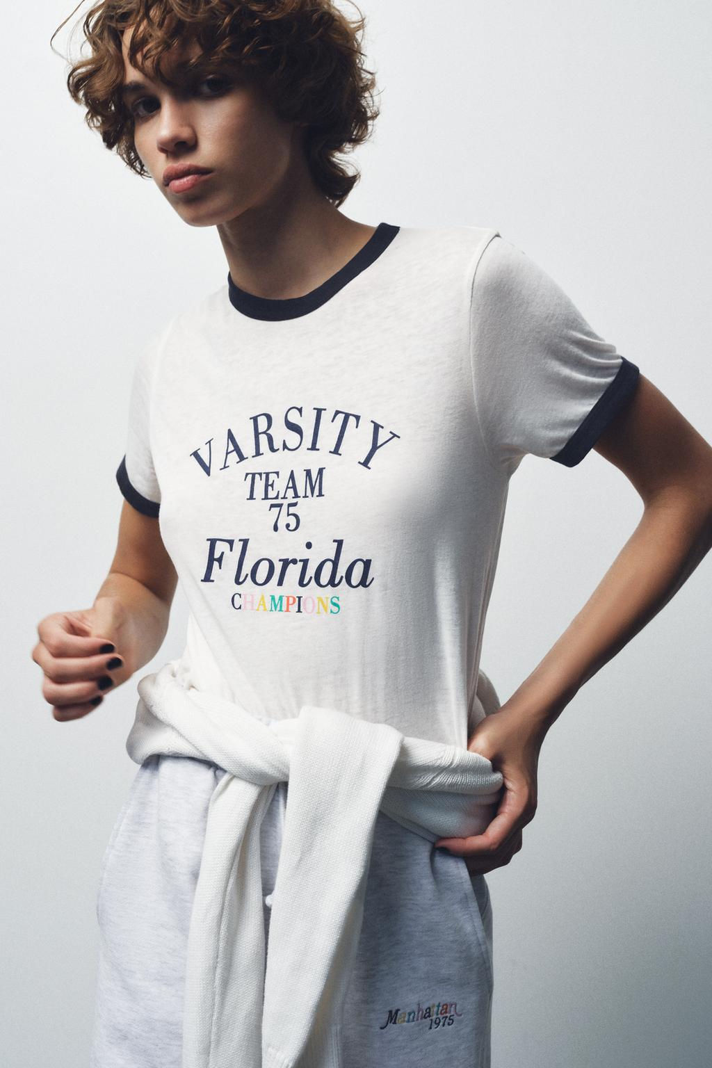 SLOGAN SLUB T-SHIRT - Zara фото 4