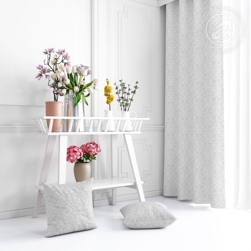 Шторы для гостиной с подхватом Вензель серый 145*260/Шторы: 1 шт.- 145*260, подхваты: 1 шт. Шторы АРТ ДИЗАЙН для гостиной  фото 9