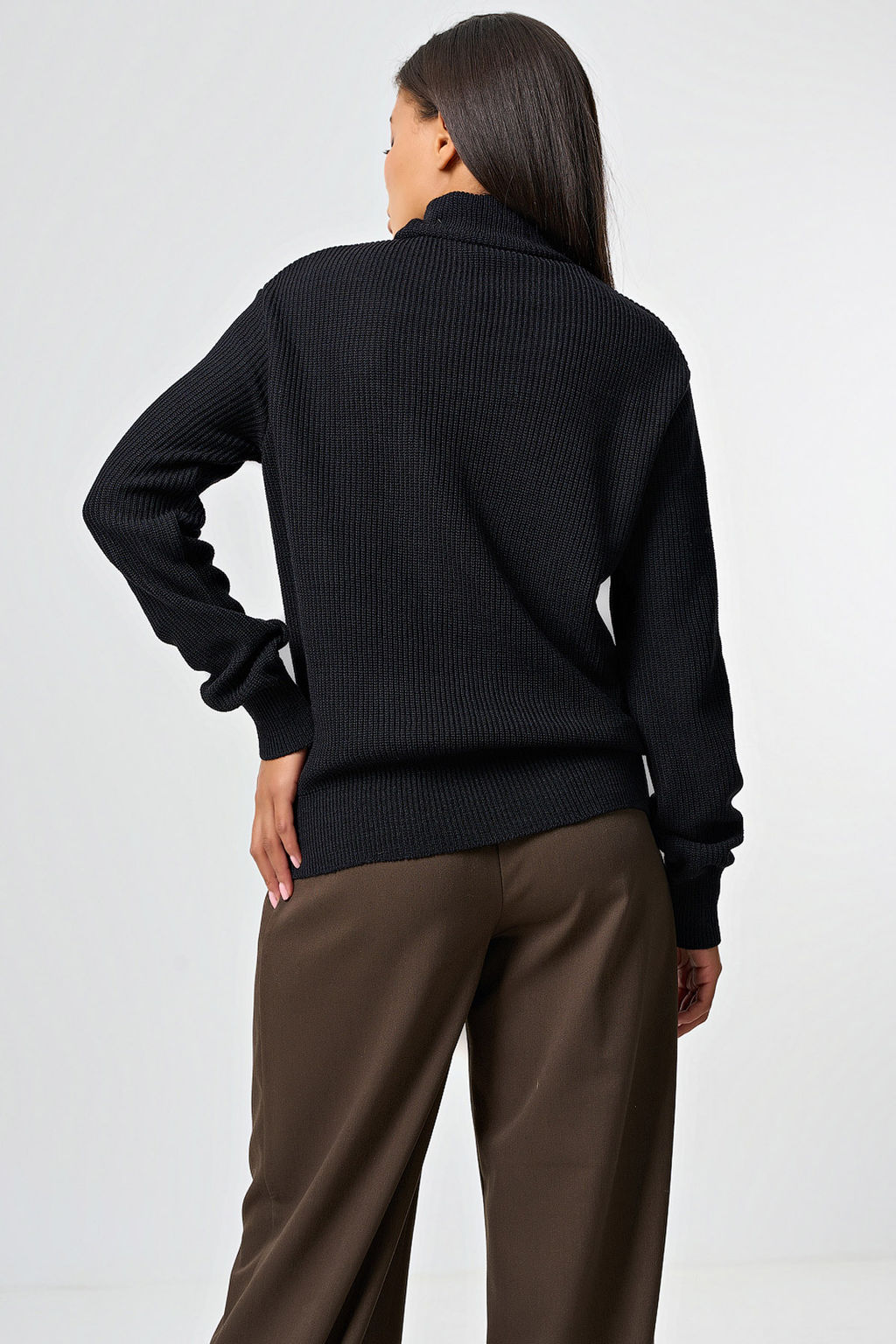 Джемпер вязаный свободный из хлопка - Fly фото 34