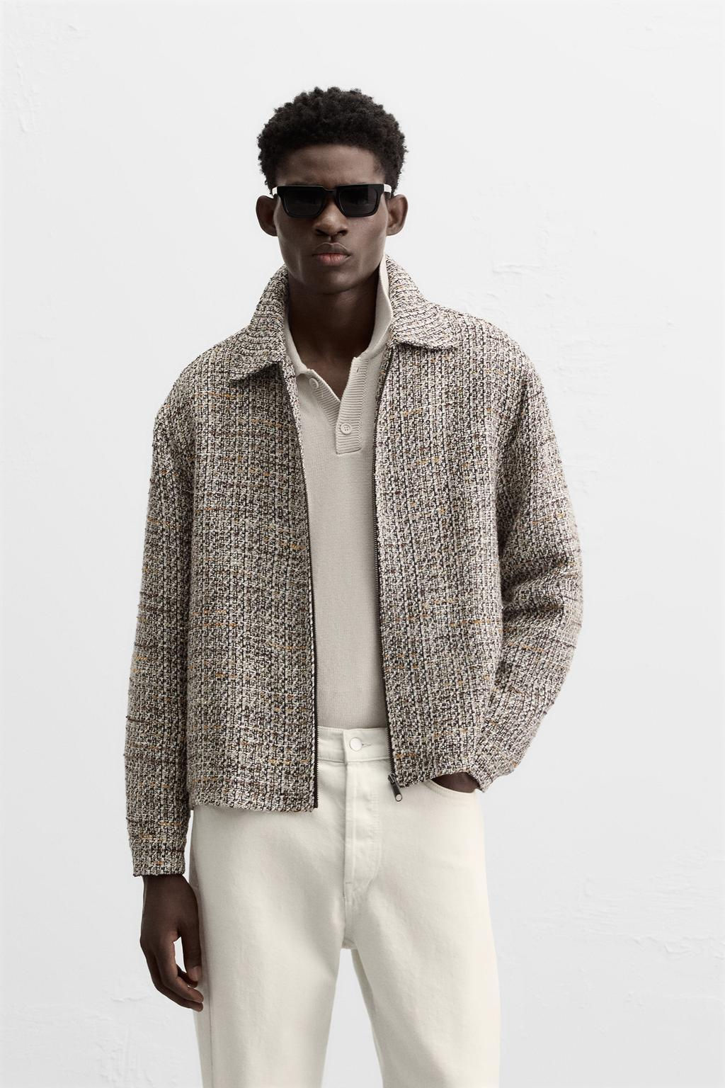 TEXTURED ZIP-UP OVERSHIRT - Zara фото 2