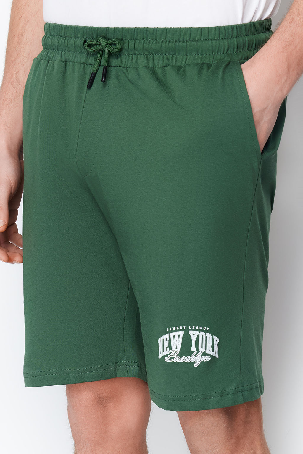 TRENDYOL MAN Lacivert Bask?l? Regular Fit Orme Sortlu Pijama Tak?m? TMNSS24PT00012 - Trendyolmilla фото 13