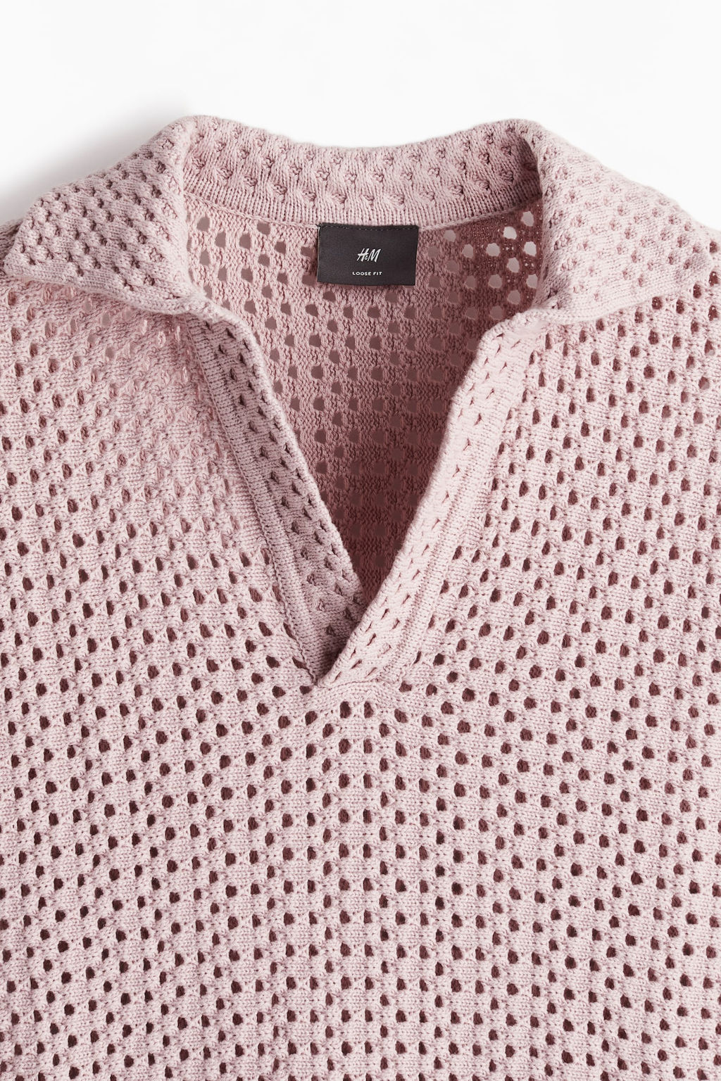 Polo en punto pointelle Loose Fit - H&m фото 6