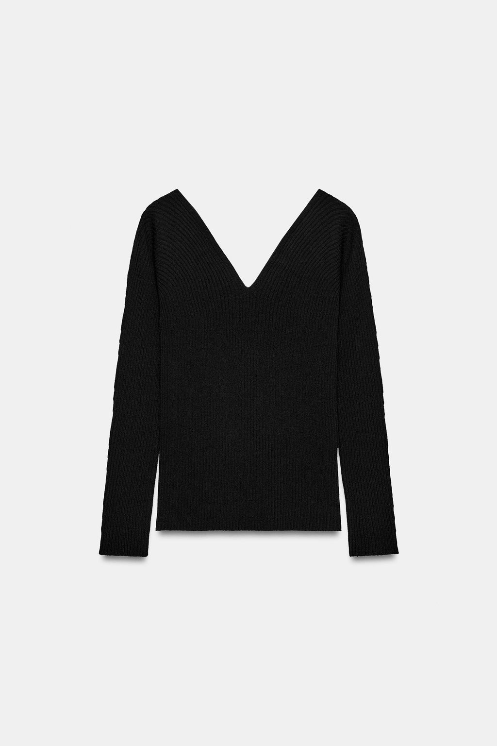 TOP AJUSTADO PUNTO RIB / Negro - Zara фото 3