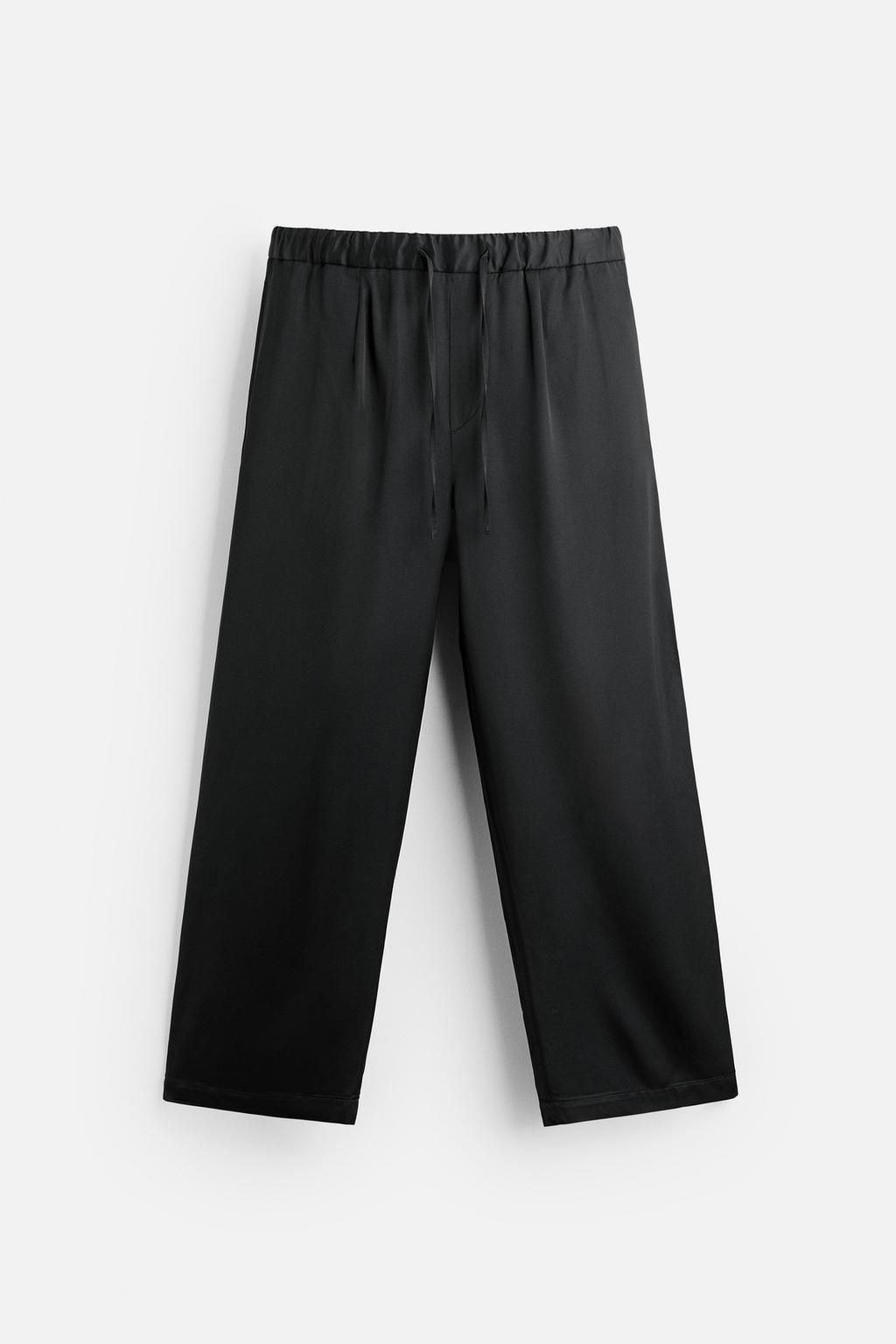 RELAXED FIT SATIN TROUSERS - Zara фото 6