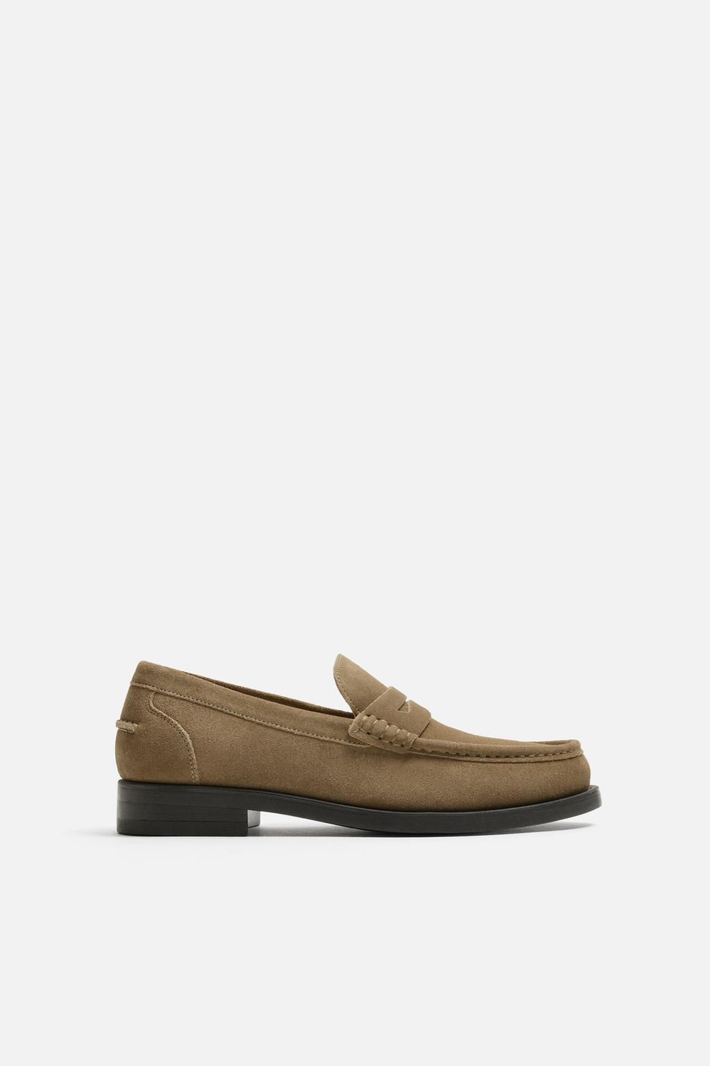 LEATHER PENNY STRAP LOAFERS - Zara фото 2