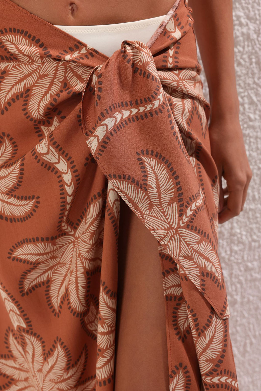 Palmiye Desenli Maxi Dokuma Plaj Pareo TBESS25PR00011 - Trendyolmilla фото 3