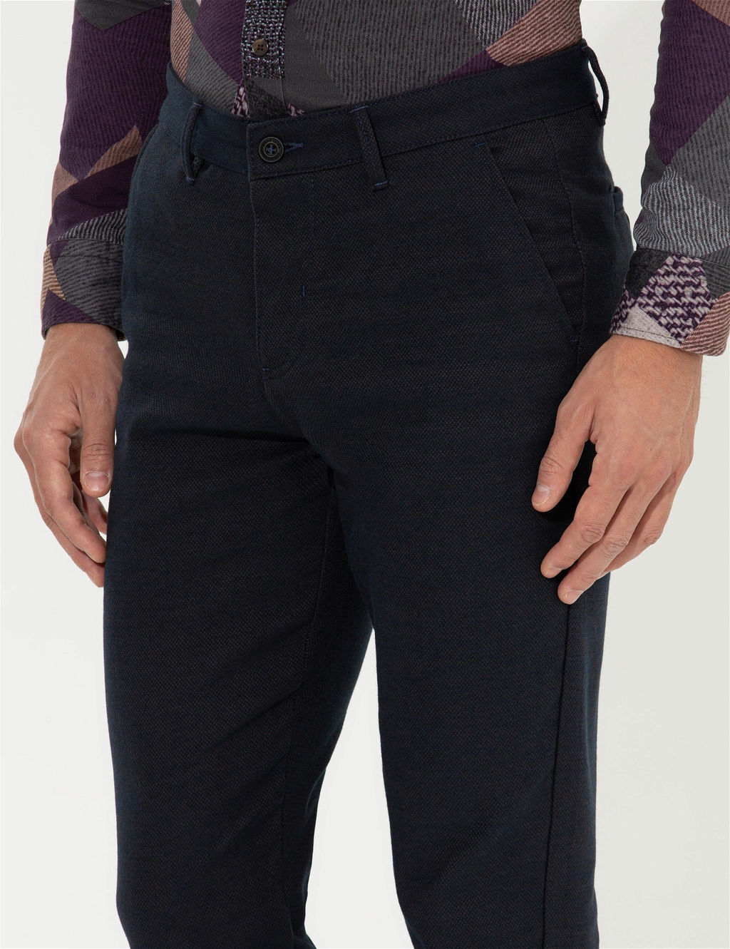Kahverengi Slim Fit Kanvas Pantolon