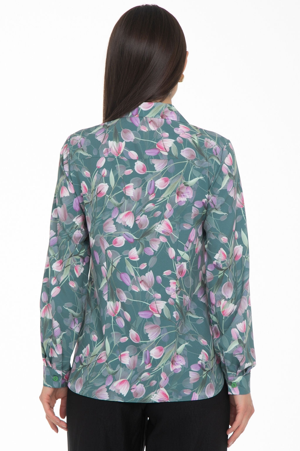 Рубашка Жаклин (тюльпаны, грин) - Diolche фото 10