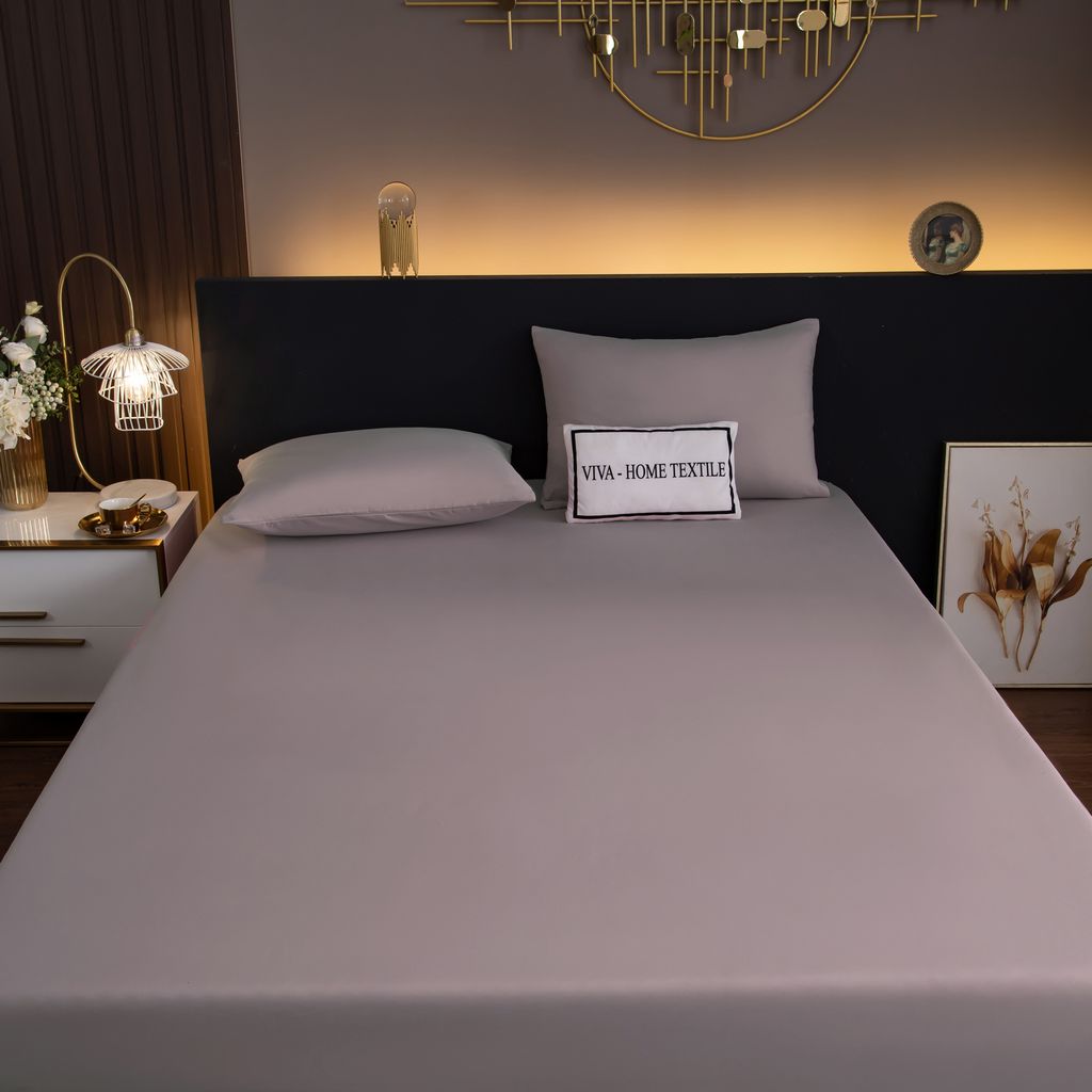 Комплект постельного белья Однотонный Сатин на резинке CSR036 2 спальный 70-70 2 шт;50-70 2 шт - Ситрейд фото 9