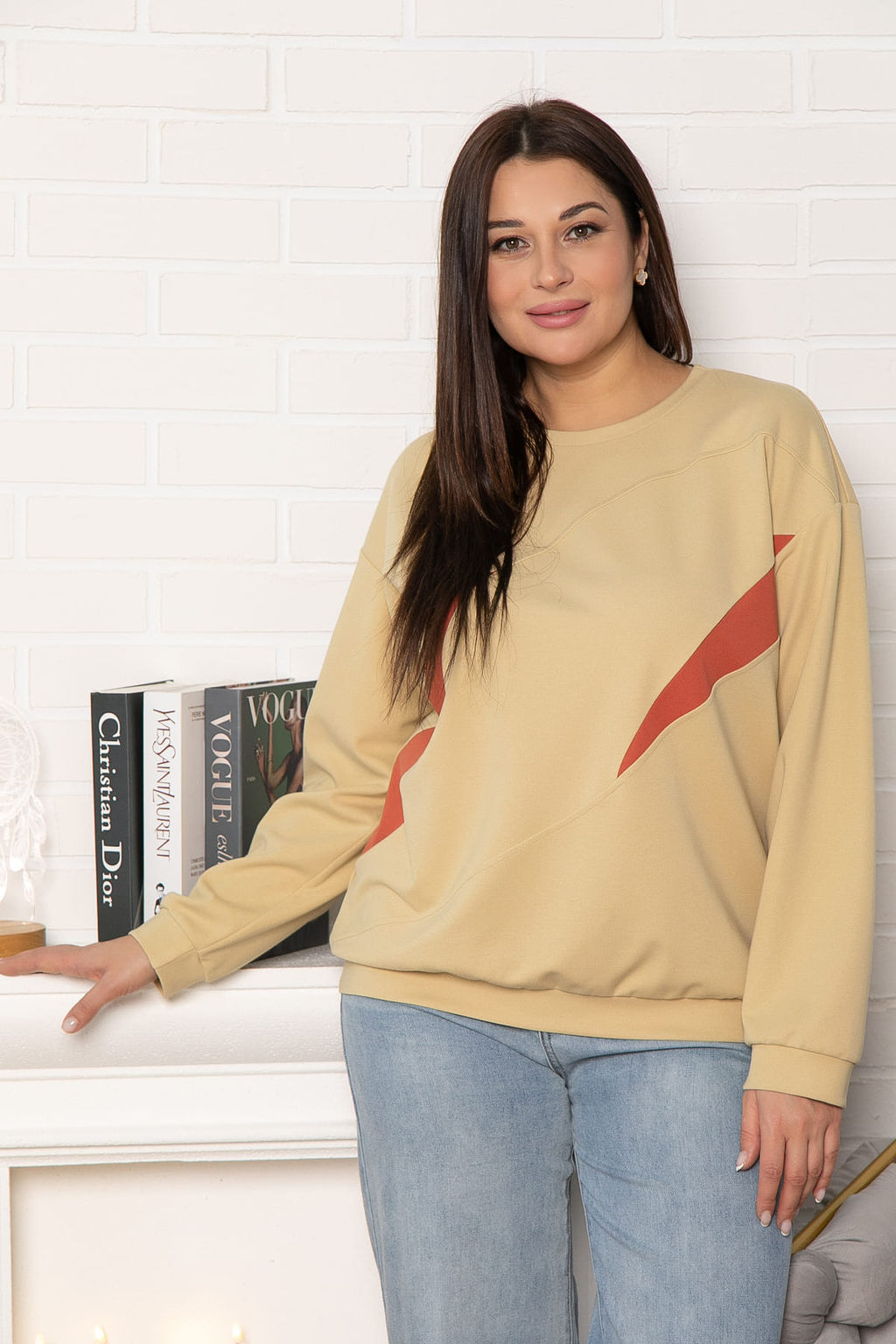 Свитшот Ритм города (бежевый) Б15005-3М