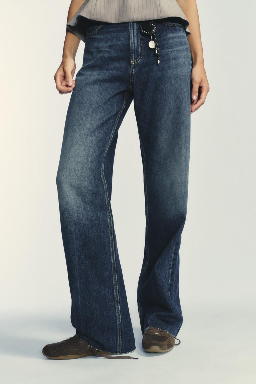 TRF WIDE-LEG HIGH-WAIST FULL LENGTH JEANS - Zara фото 2