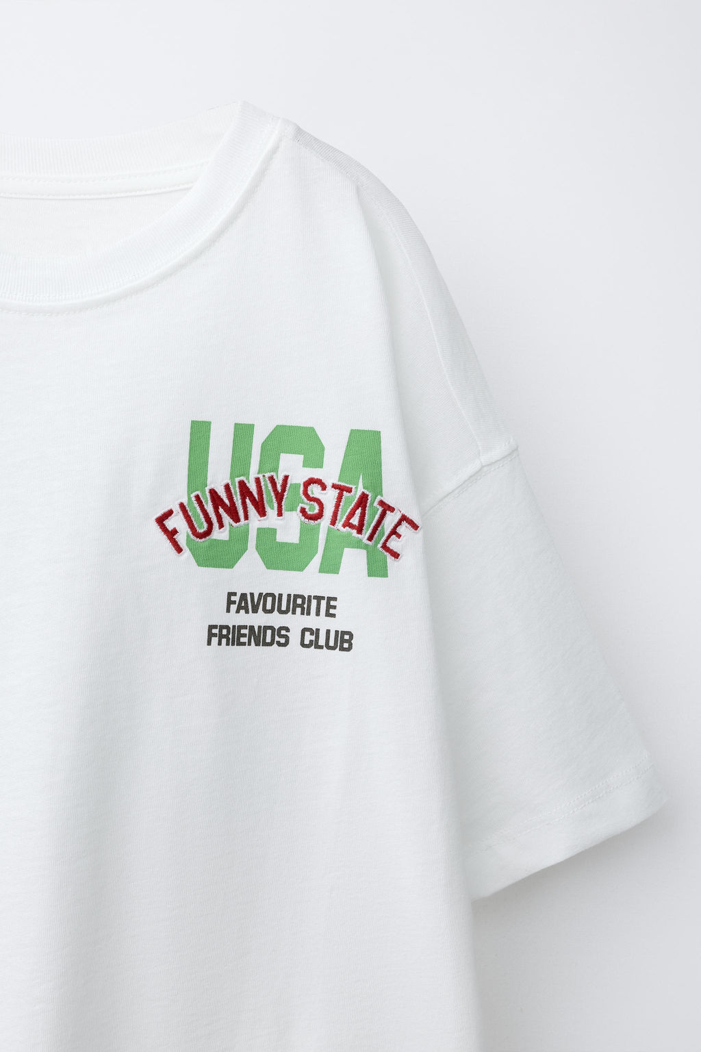 CAMISETA ESTAMPADO TEXTO / Crudo claro - Zara фото 3