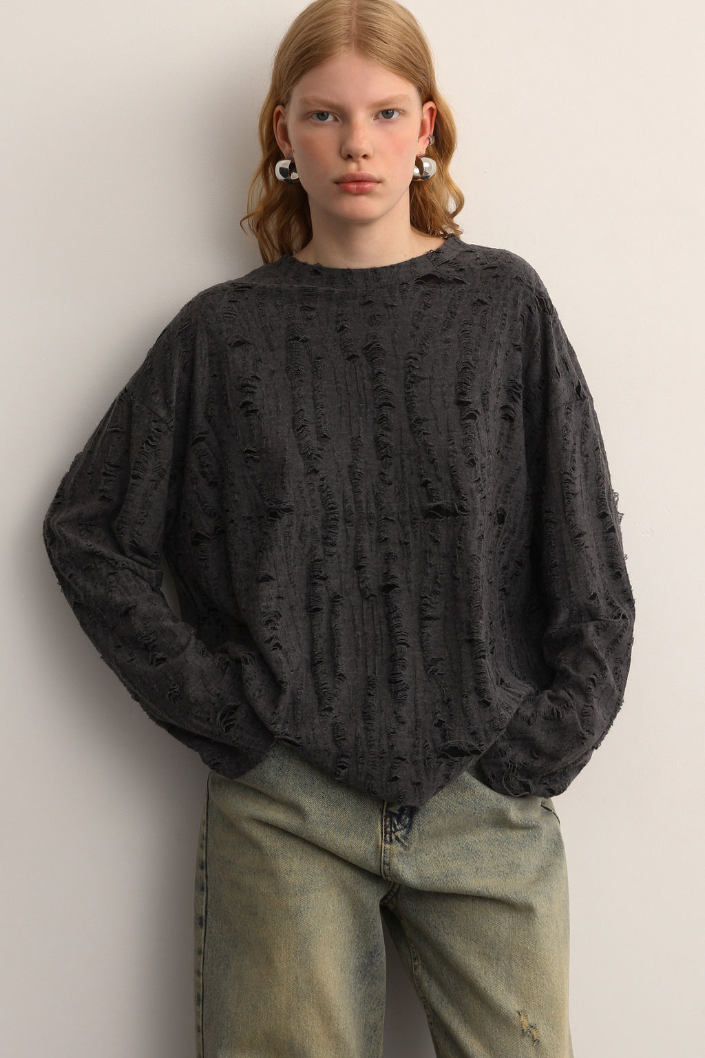 Лонгслив оверсайз в стиле гранж - Mollis фото 2