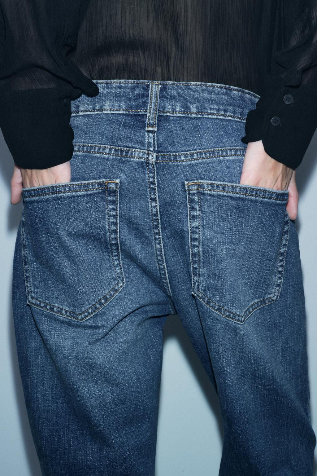 ZW COLLECTION RELAXED SLIM FIT MID-RISE JEANS - Zara фото 2