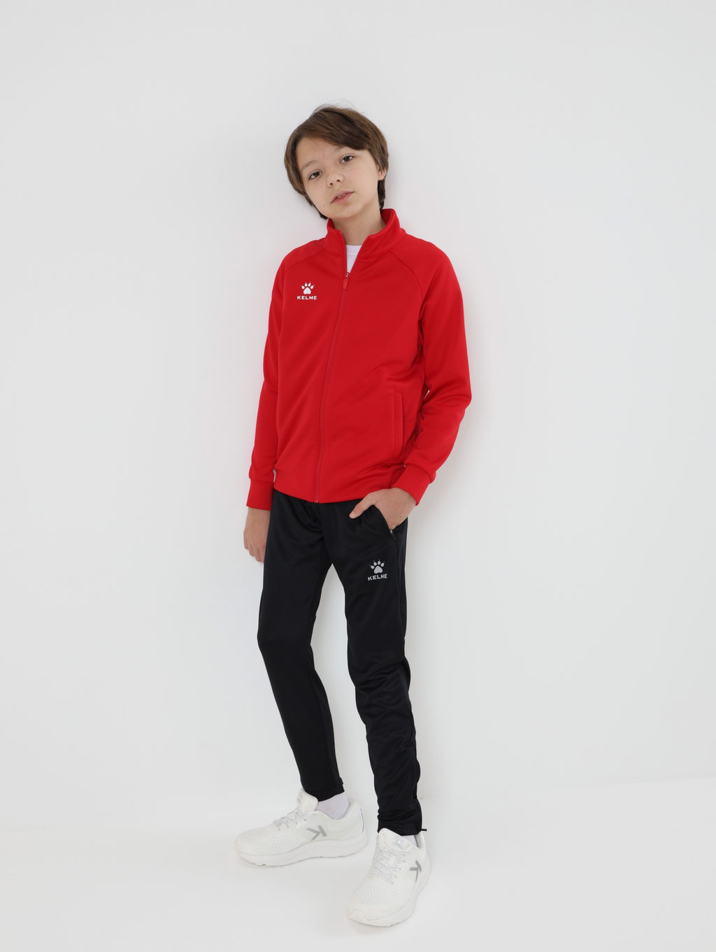 Детская олимпийка KELME Childrens Knitted Jacket (fleece) Red