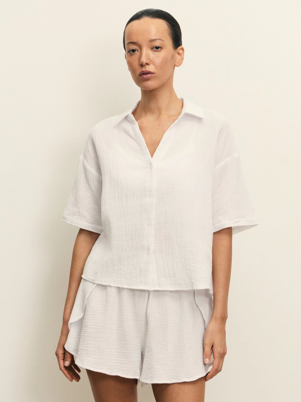 Домашняя рубашка с коротким рукавом / Zarina  фото 4