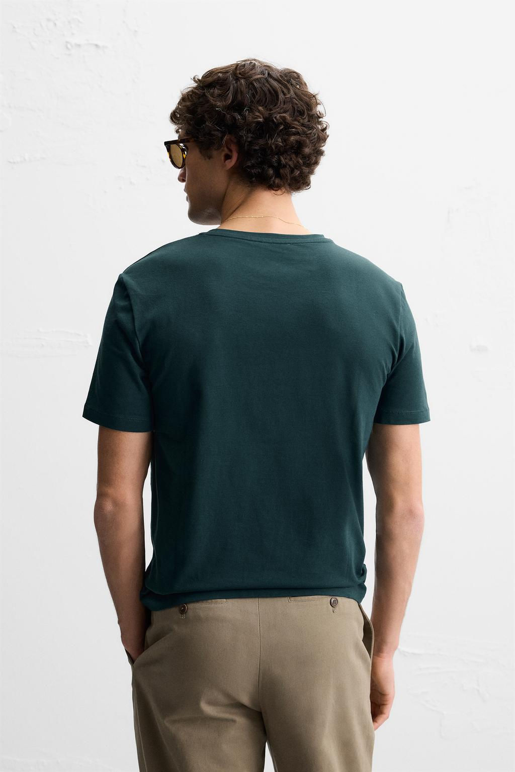 BASIC SLIM FIT T-SHIRT - Zara фото 44