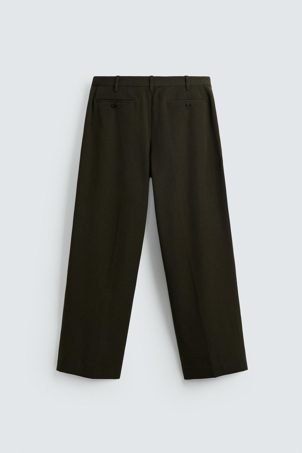 100% WOOL REGULAR FIT TROUSERS - Zara фото 8