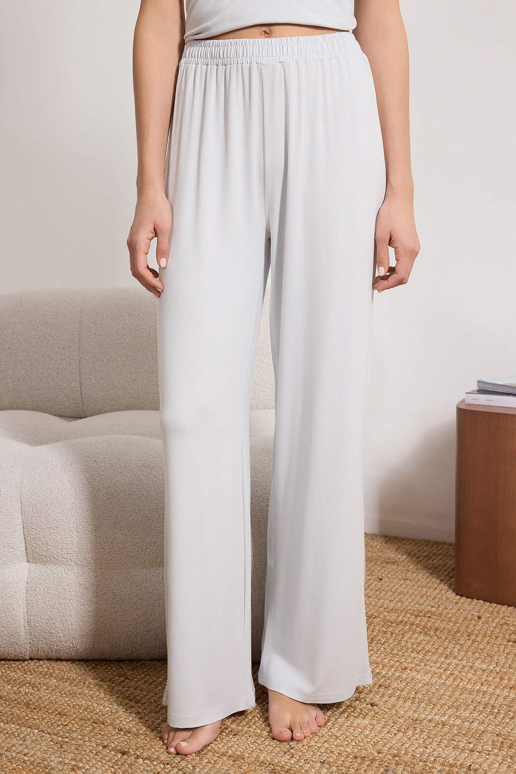 Siyah 3lu Dantelli Viskon Orme Pijama Tak?m? THMSS26PT00056 - Trendyolmilla фото 3