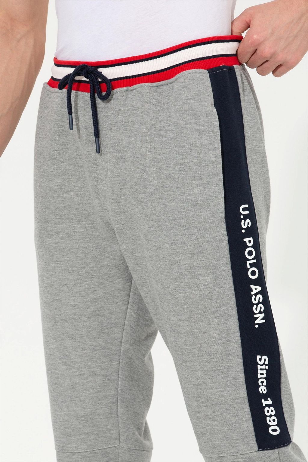 U. S. Polo Assn / Мужские серые меланжевые спортивные штаны - U.s. polo assn фото 6