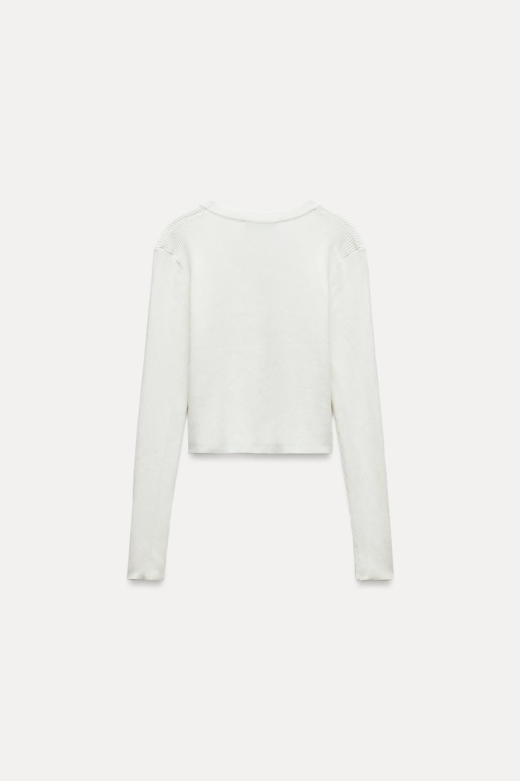 KNIT TOP WITH GOLD BUTTONS - Zara фото 4