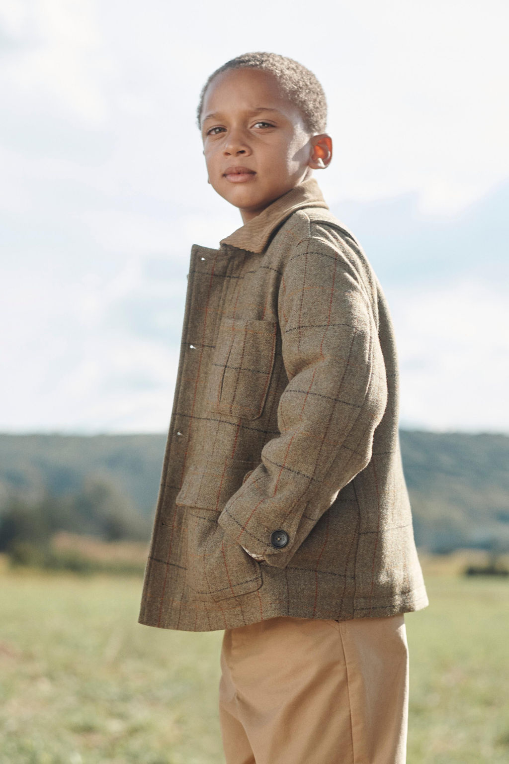 CHECK FAUX SHEARLING COAT WITH WOOL LIMITED EDITION - Zara фото 2