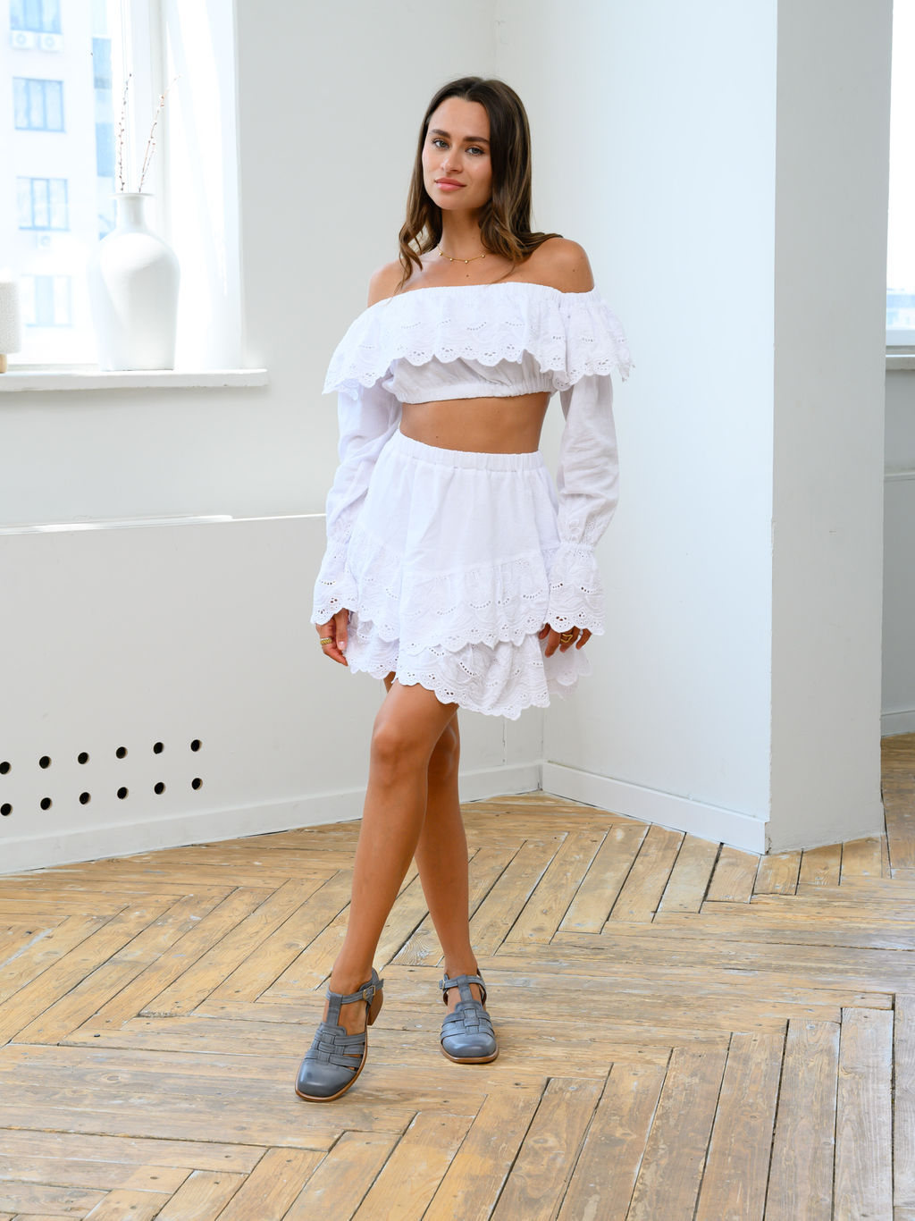 Босоножки 5035.23663bе.Вакса серая +коричневый