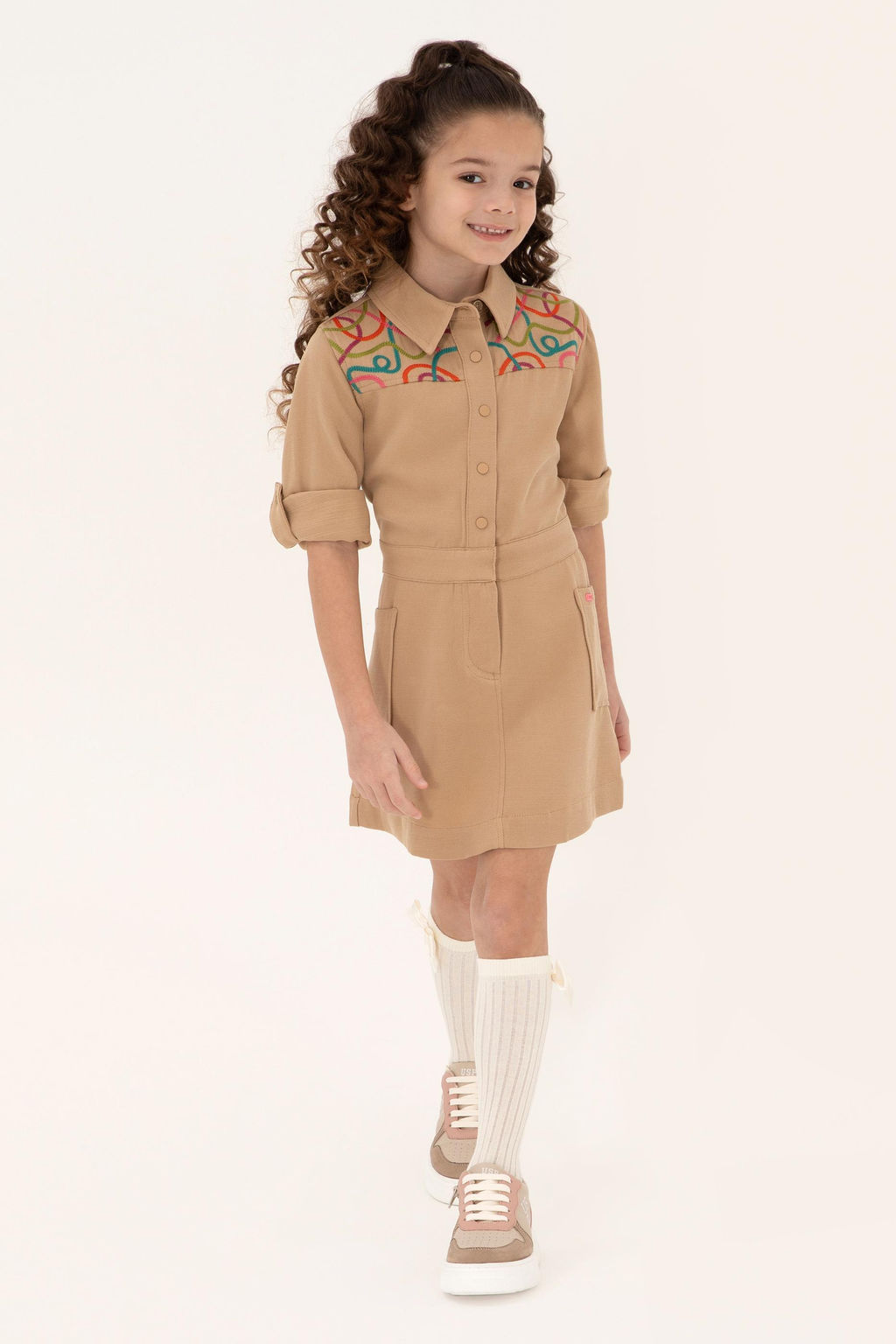 Платье из песочной ткани для девочки - U.s. polo assn фото 7