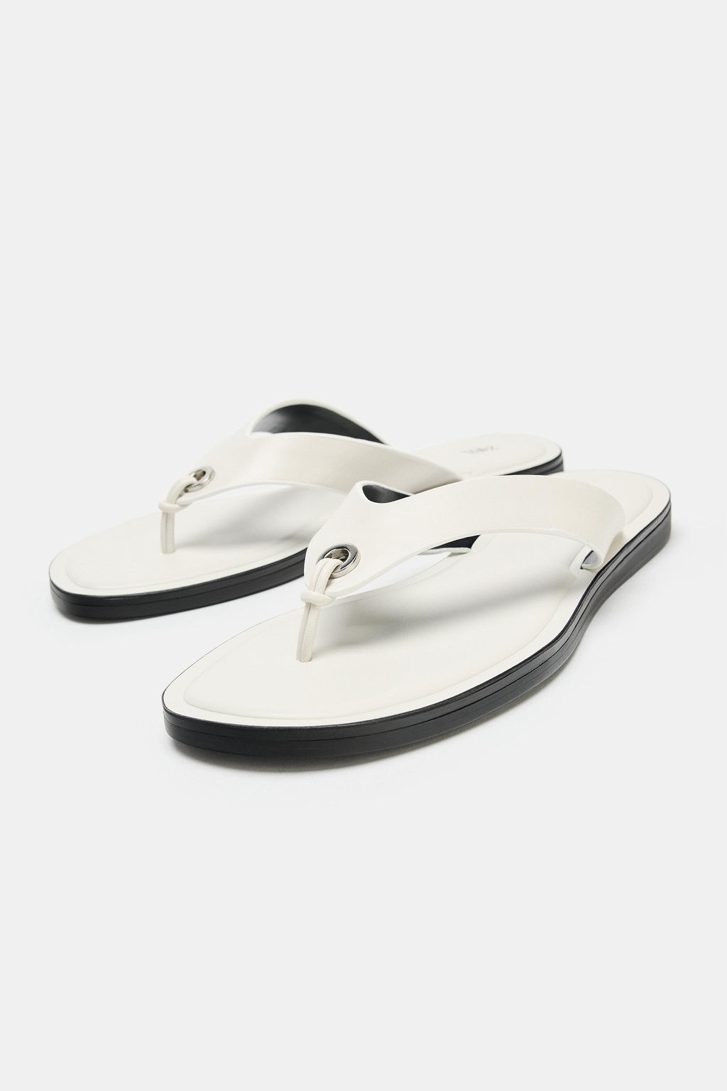 SANDALIA PLANA PIEL / Blanco