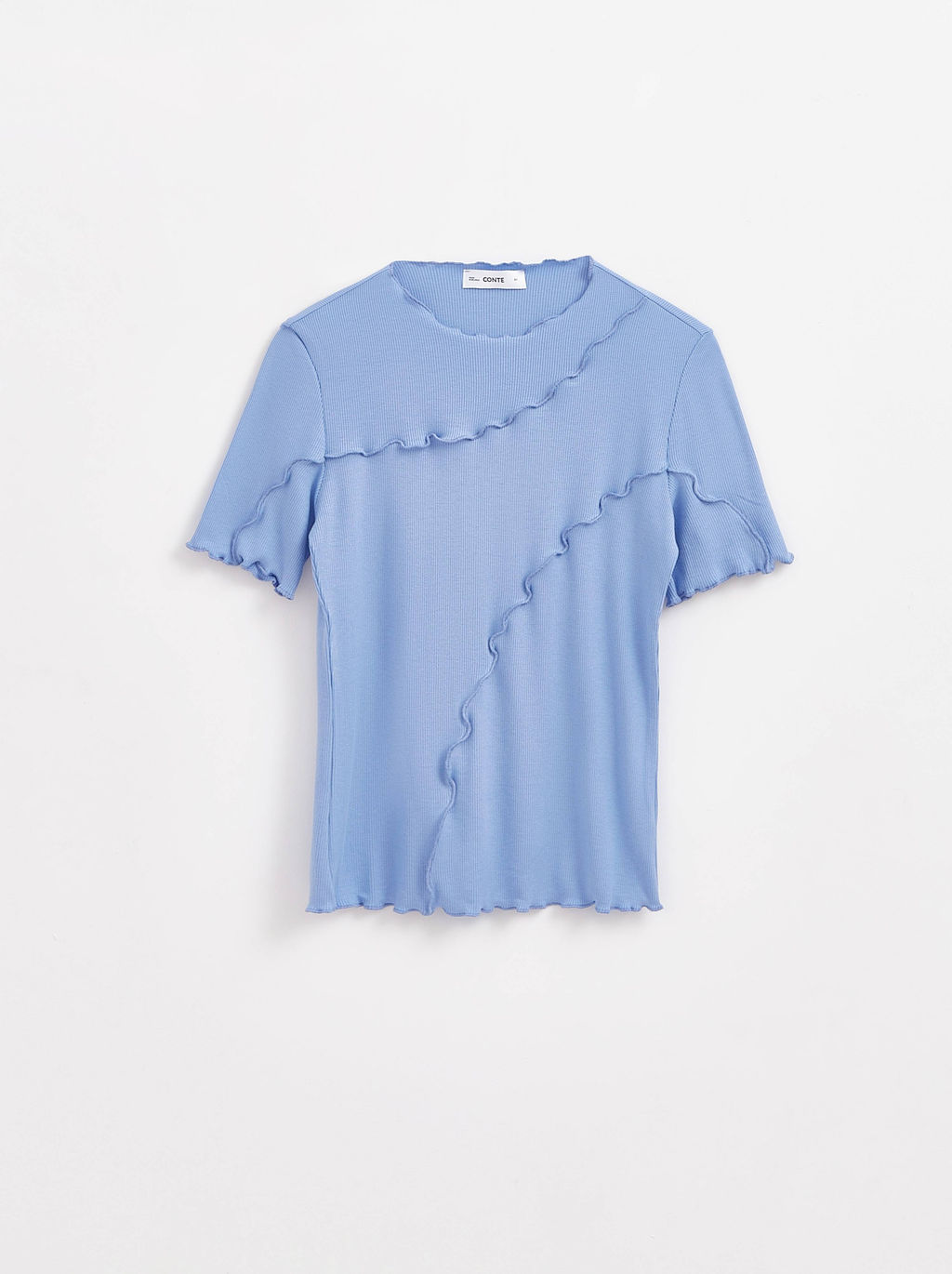 CONTE Джемпер в рубчик с декоративными швами LD 2630 cornflower - Conte elegant фото 5