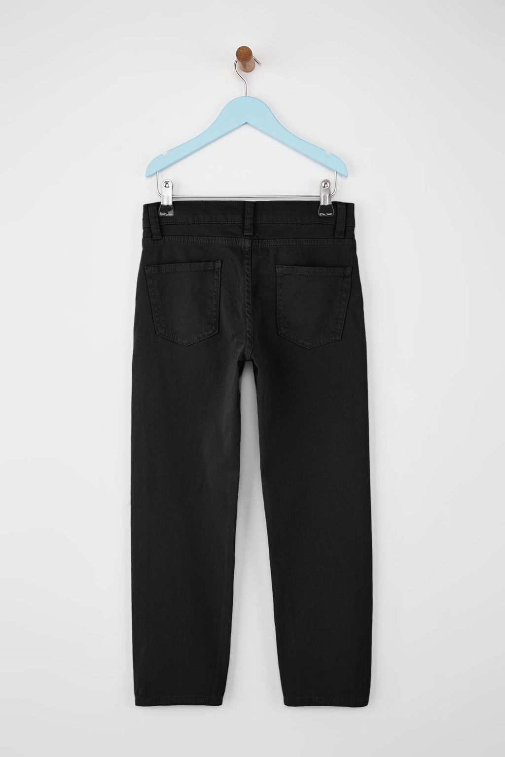 Siyah 100% Pamuk Beli Lastikli Duz/Basic Dokuma Erkek Cocuk Okul Pantolonu TKDAW26PL00002 - Trendyolmilla фото 4