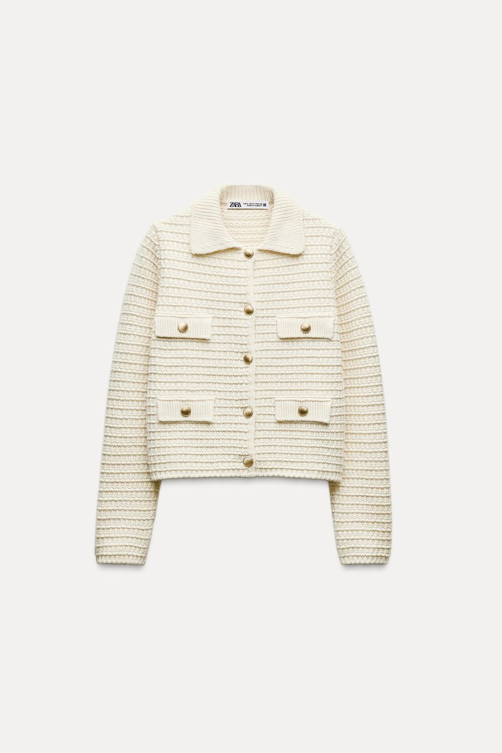 COLLAR KNIT JACKET - Zara фото 4
