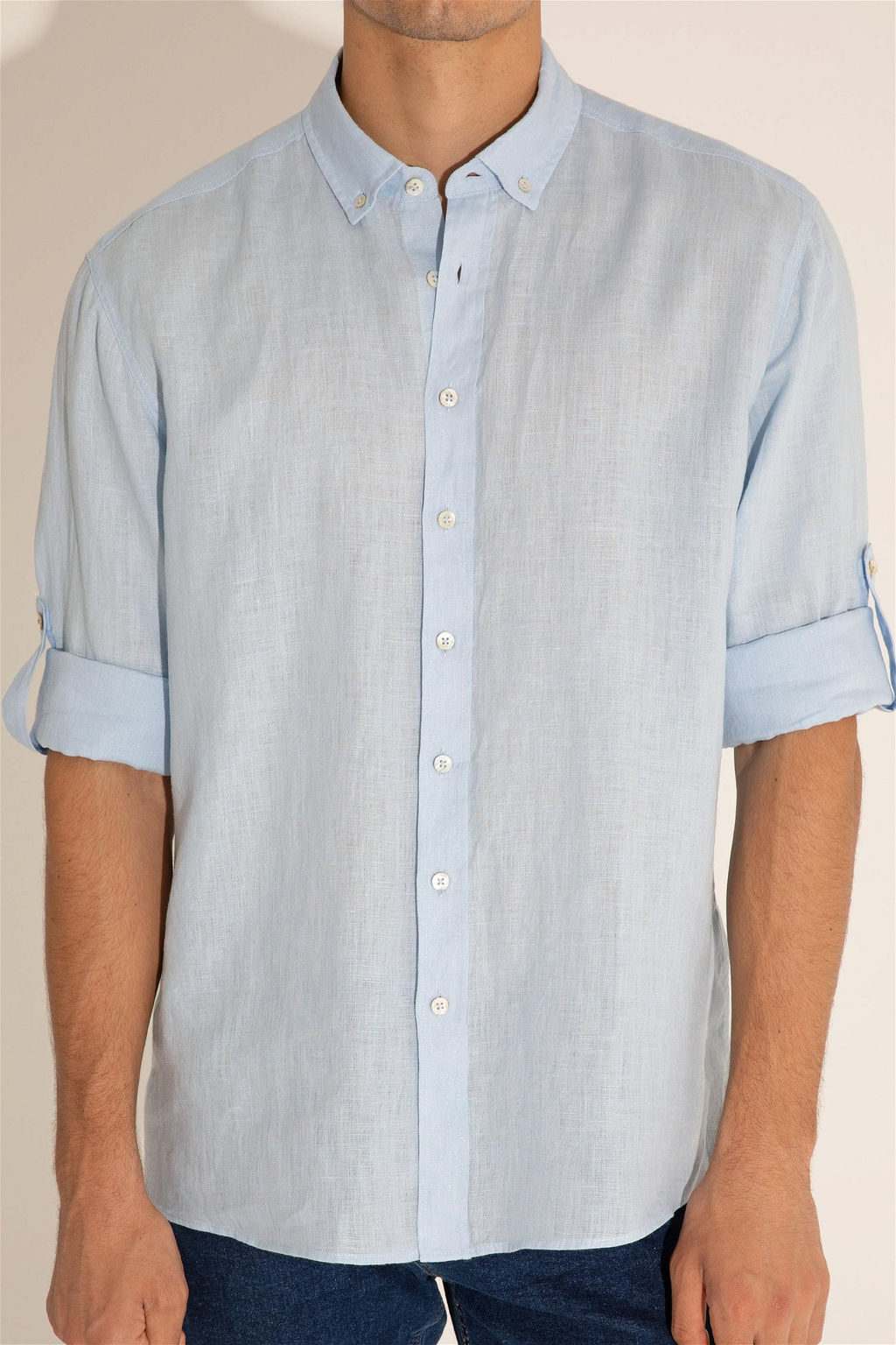 Мужская голубая рубашка с длинным рукавом - U.s. polo assn фото 14