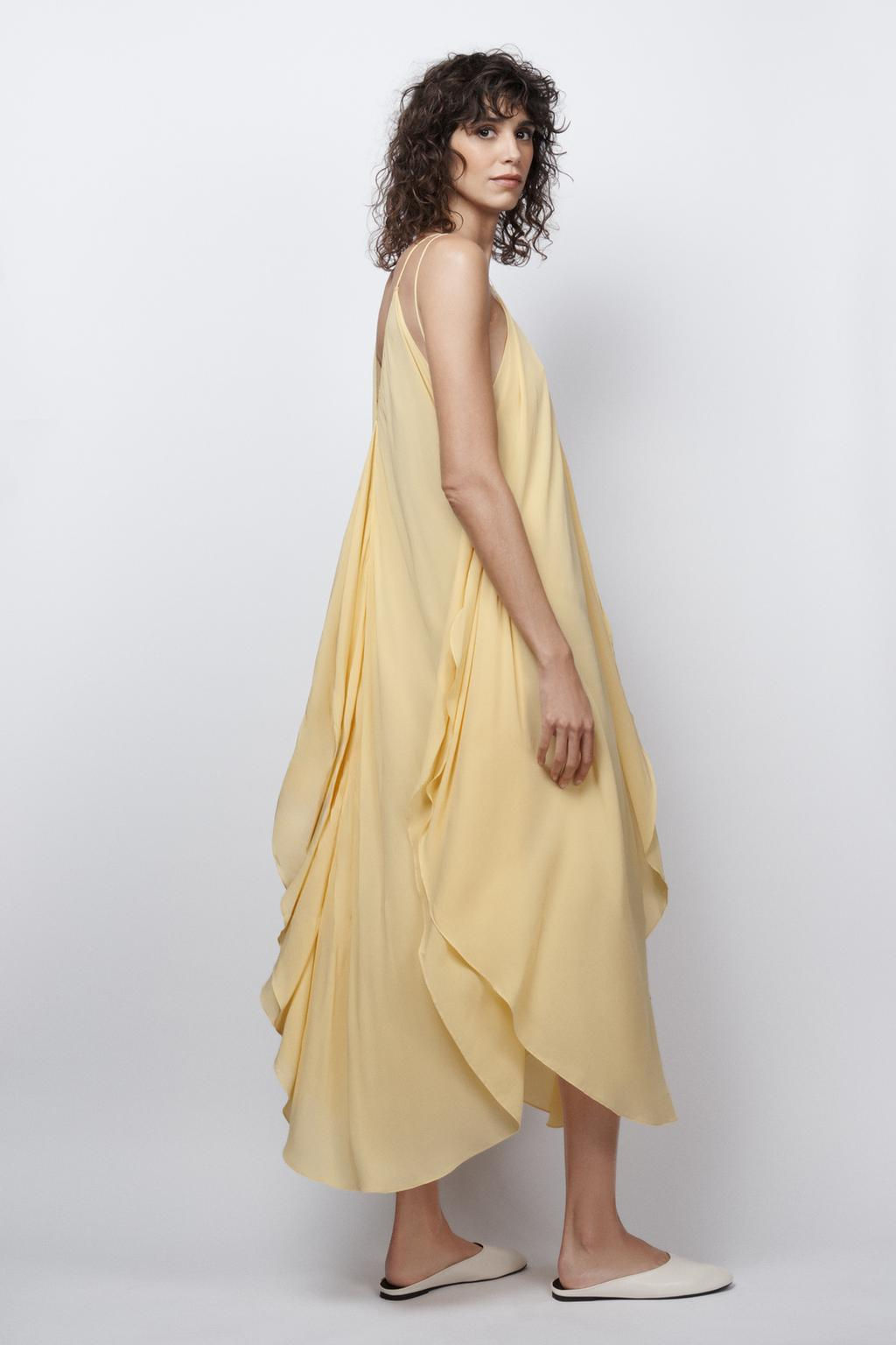 ZW COLLECTION LIMITED EDITION FLOWING DRESS WITH RUFFLES - Zara фото 3