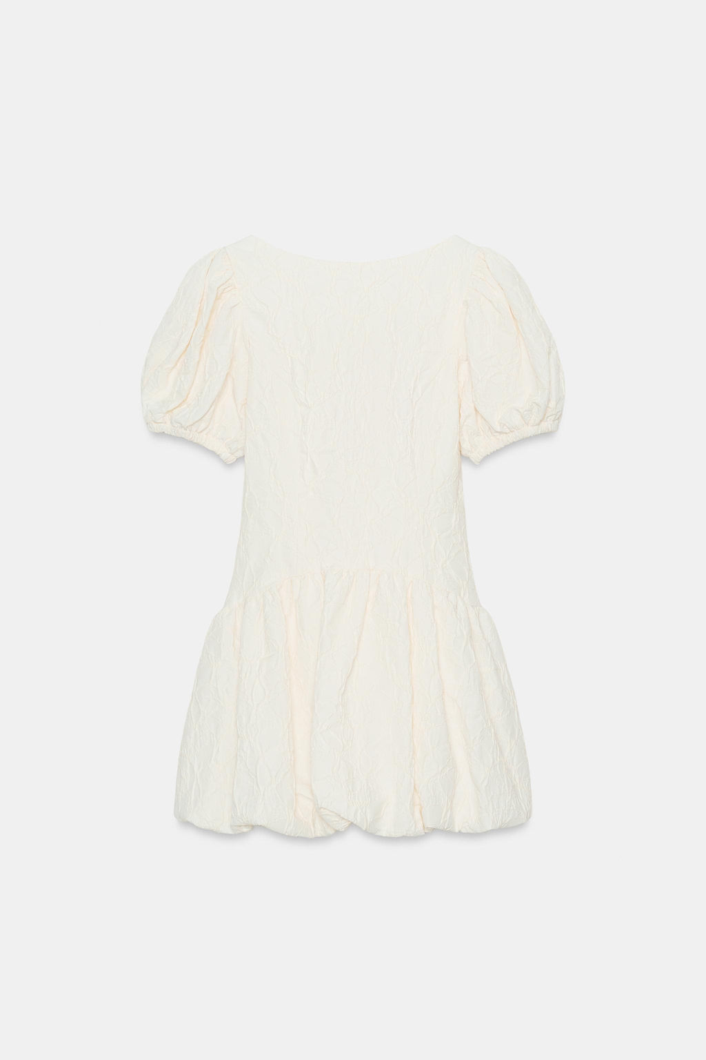 VESTIDO CORTO GLOBO JACQUARD / Crudo - Zara фото 6