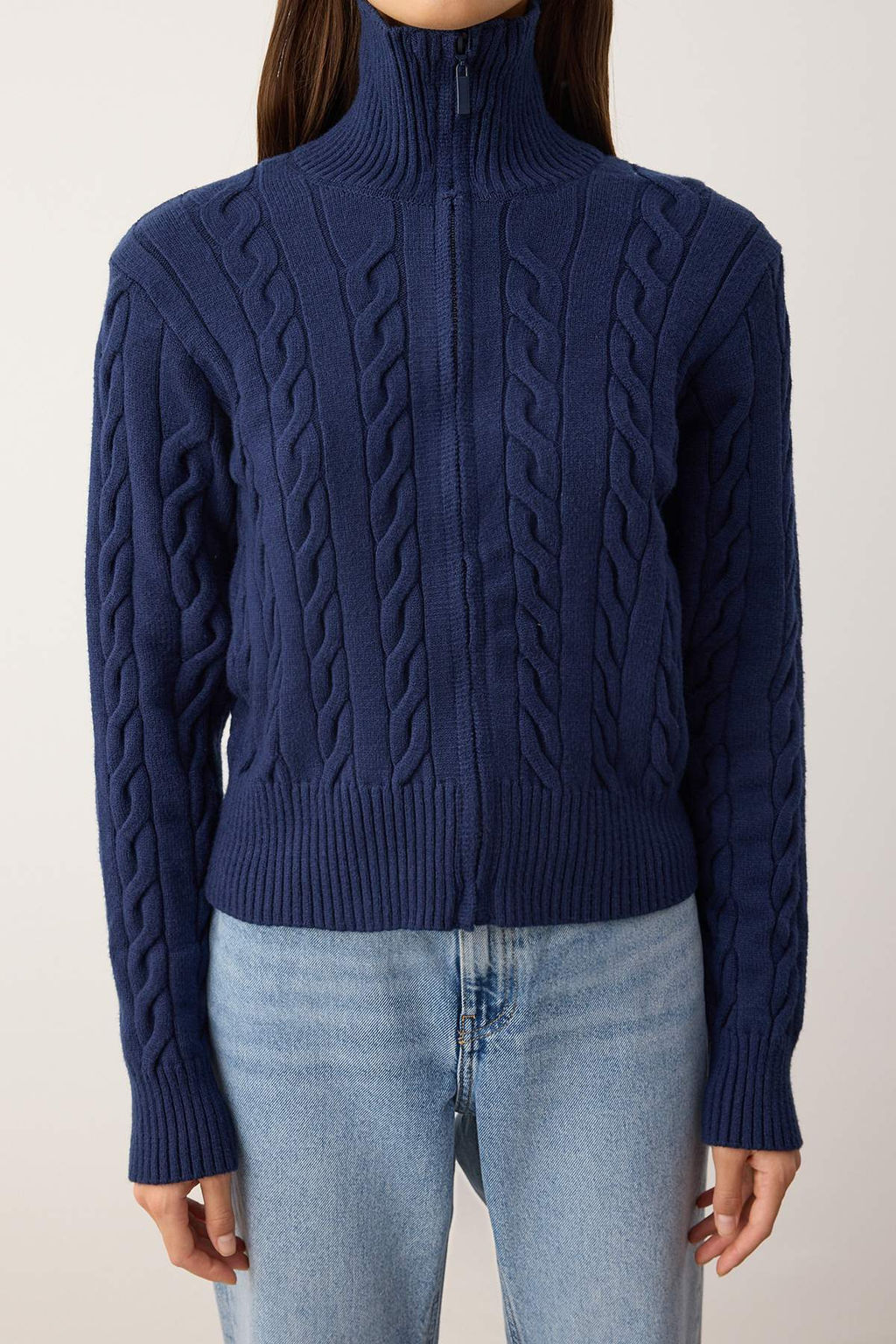 Wardrobe Essentials Lacivert Premium IplikDevrik Yaka Sac Orgulu Basic Triko H?rka | TWOAW26HI00137 - Trendyolmilla фото 6