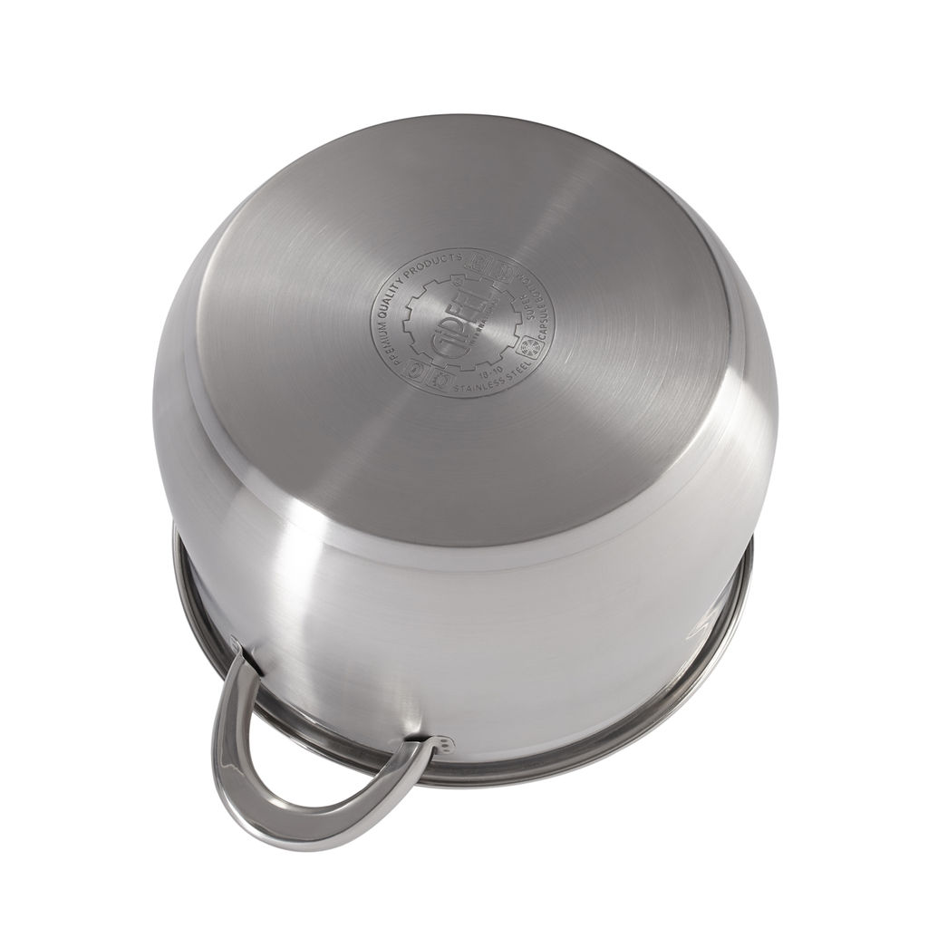 1746 GIPFEL Кастрюля SERENADE 24x15,5см/7л со стеклянной крышкой. Материал: нерж. сталь 18/10. Толщина 0,6мм  фото 3