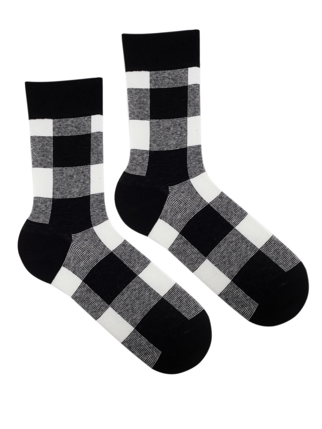 Носки р.35-40 Enjoy Клеточка Черно-Белая - Krumpy фото 3
