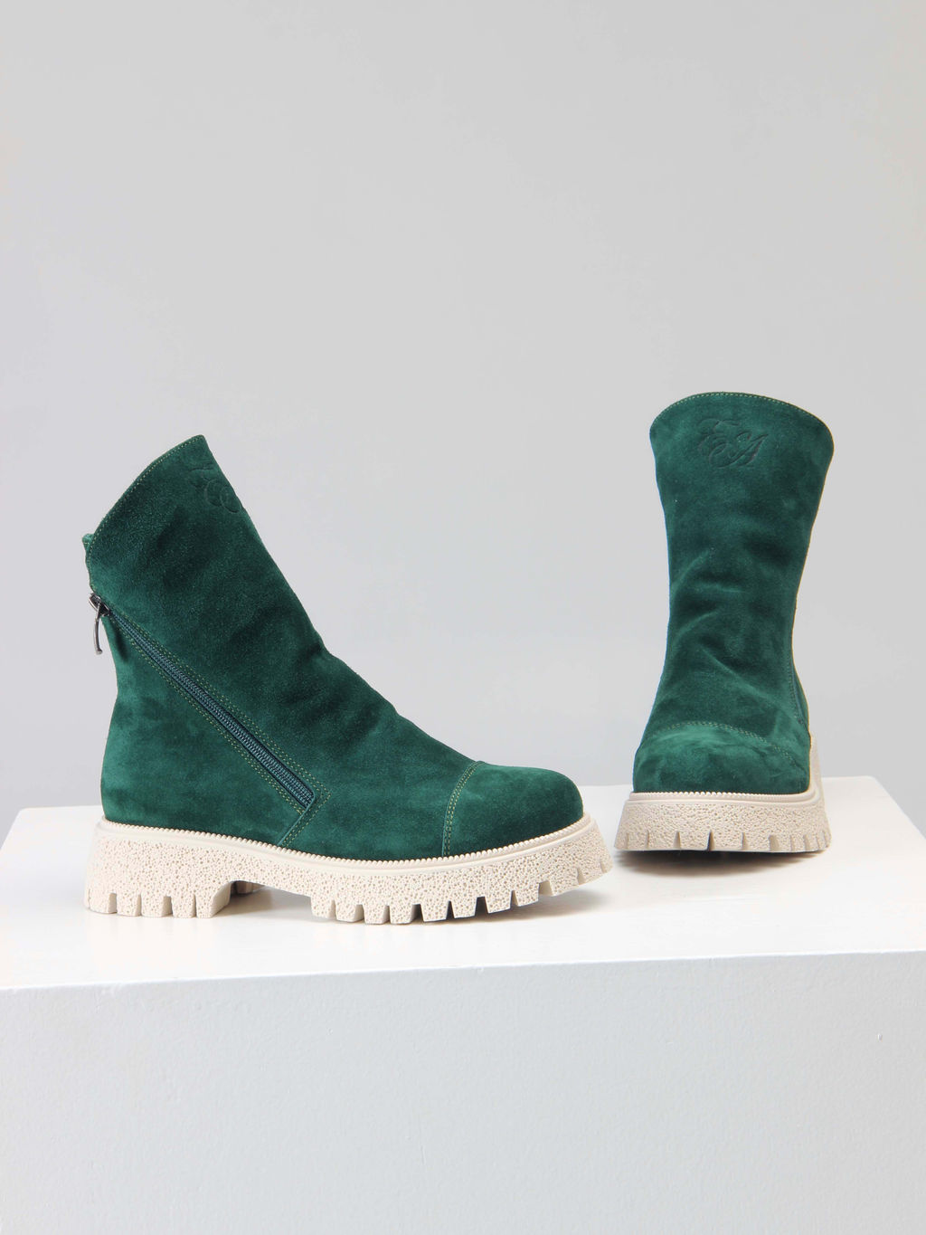 Ботинки EDART 233.1541 be. Зеленый замша/байка - Ed'art фото 14