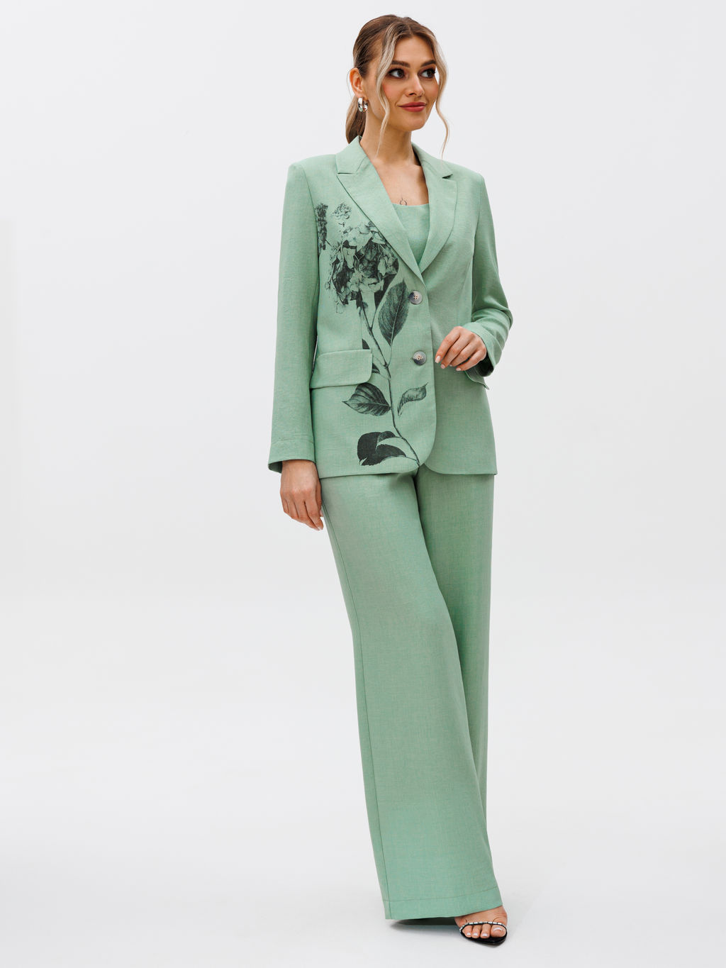 Костюм из жакета, топа и брюк. - Gizart фото 8