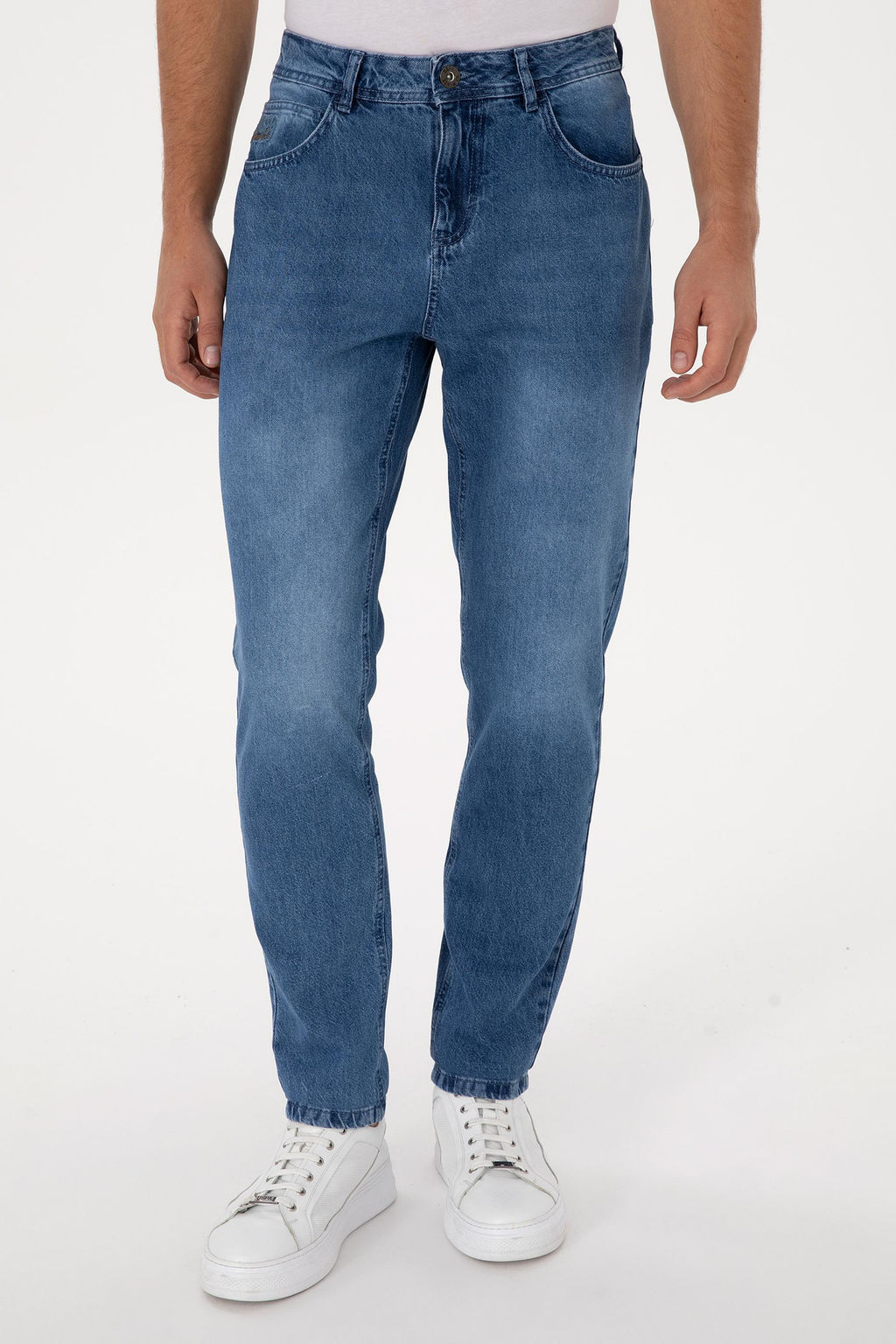 Erkek A__k Mavi Jean Tapered Fit Pantolon - U.s. polo assn фото 2