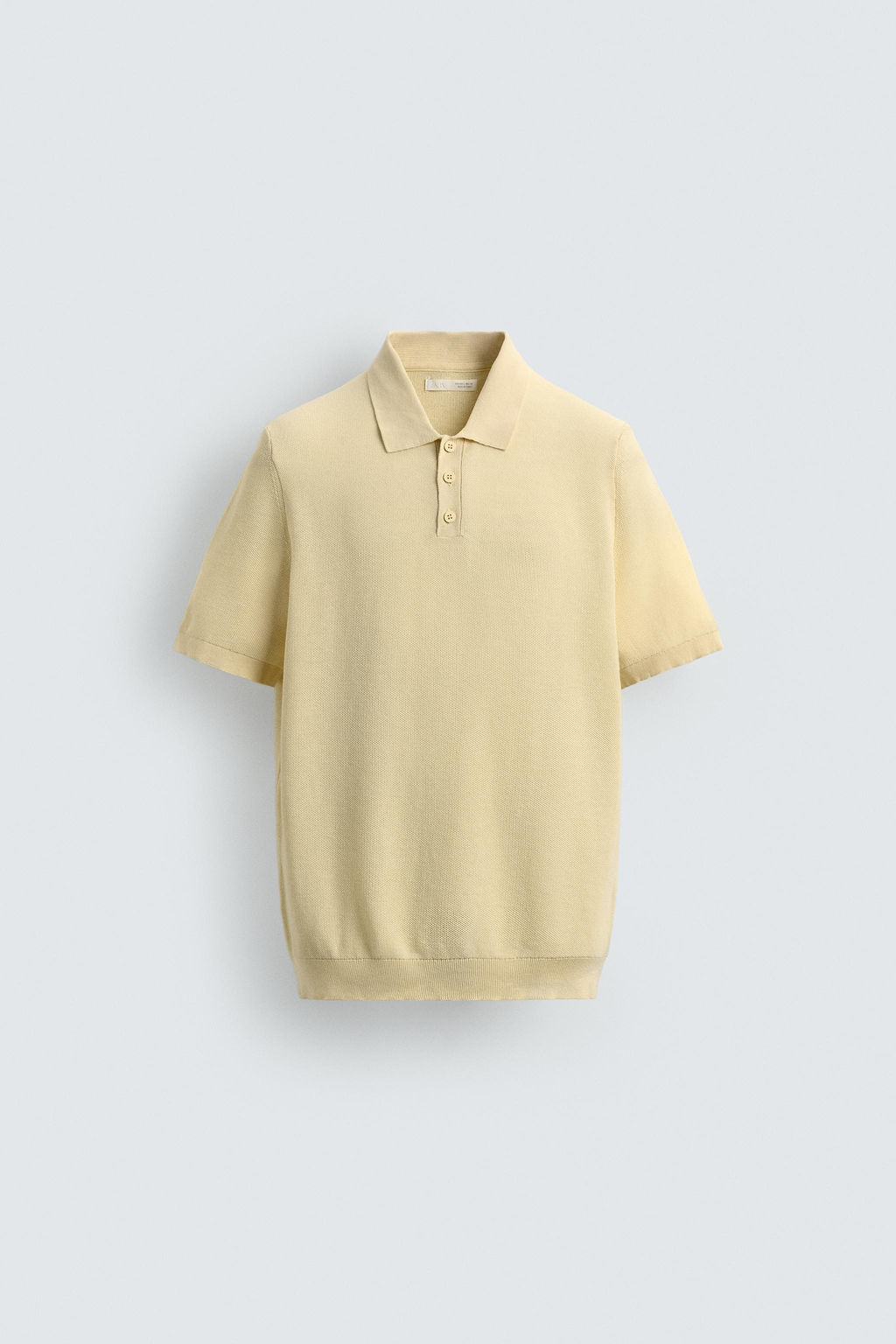 POLO PUNTO REGULAR FIT PIQU? / Amarillo claro